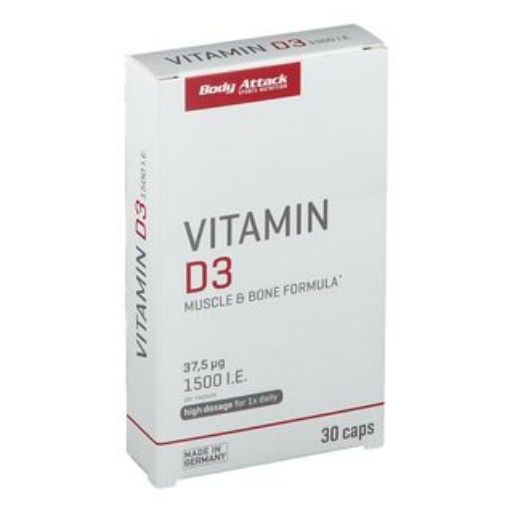 Pilt Vitamiin D3 - 30 kapslit Body Attack