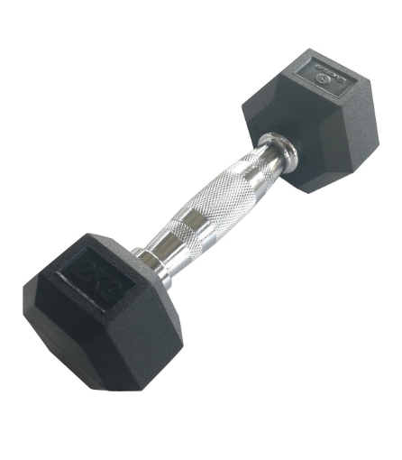 Pilt Kuusnurkne hantel 2 kg - Dumbbell