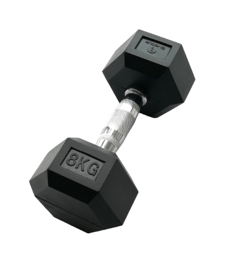 Pilt Kuusnurkne hantel 8kg - Dumbbell