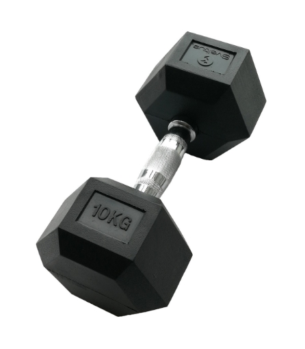 Pilt Kuusnurkne hantel 10 kg - Dumbbell