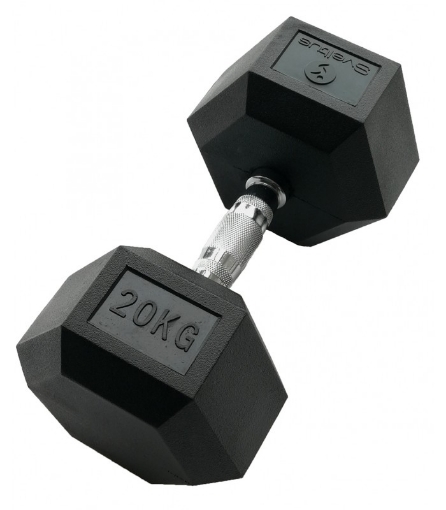 Pilt Kuusnurkne hantel 20 kg - Dumbbell