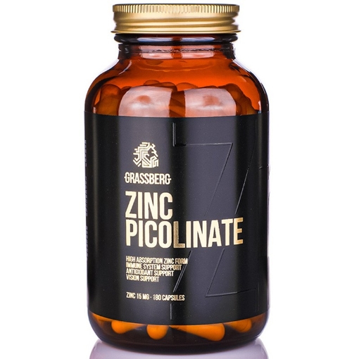 Pilt Grassberg Zinc Picolinate - 180 kapslit - Naskor