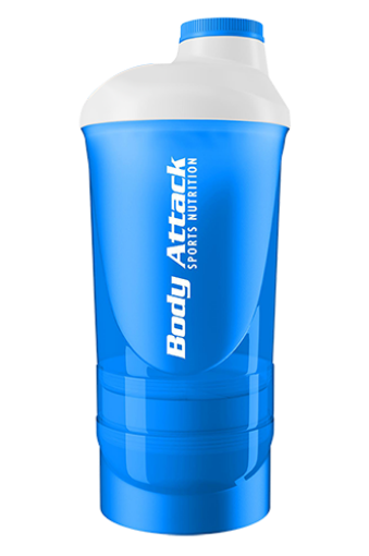 Pilt SHAKER ALBASTRU-ALB 600 ML BODY ATTACK