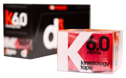 Pilt K6.0 Kinesioloogiateip Punane 5 cm x 6 m - d3Tape